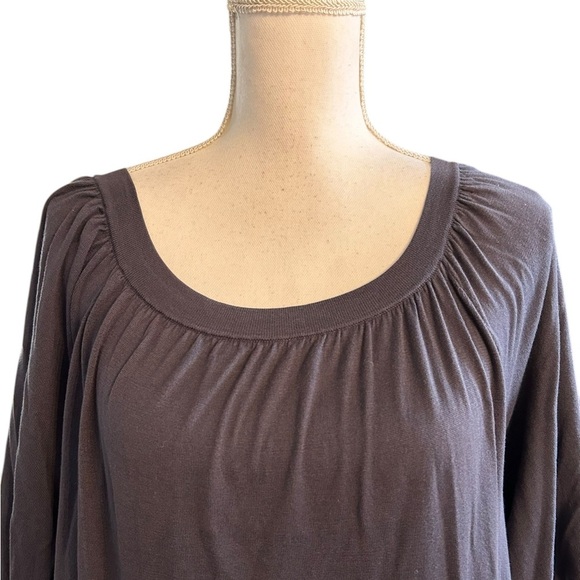 BCBGMAXAZARIA Scoop Neck Bubble Sleeve Silk Knit Tunic Mini Dress SZ Medium - Picture 2 of 9